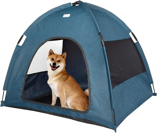 Navy Blue Large Outdoor Cat & Dog Tent - Waterproof, Washable, Indoor/Outdoor, Cave Nest Bed