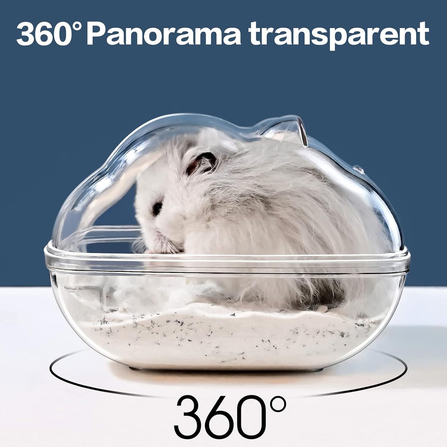 Hamster Bathtub,Hamster Bathroom,Small Animal Habitat Décor,Sand Bath Container Transparent Beds,Hamster Bed,Ice Bathtub,Sleep Pad Nest,Sand Bath Box for Small Pet Animals Cage Accessories（S）