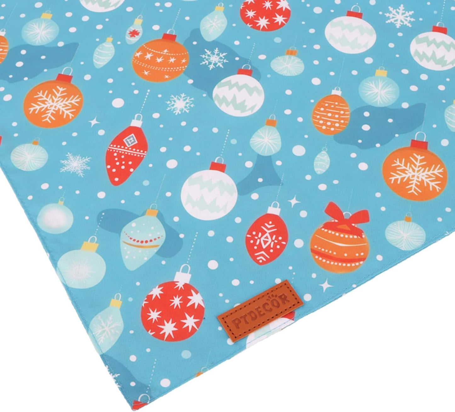 PTDECOR Christmas Dog Bandana, Xmas Light Bulb Santa Reversible Holiday Dog Scarf, Triangle Christmas Bandanas for Large and Extra Large Dogs Pets (X-Large)