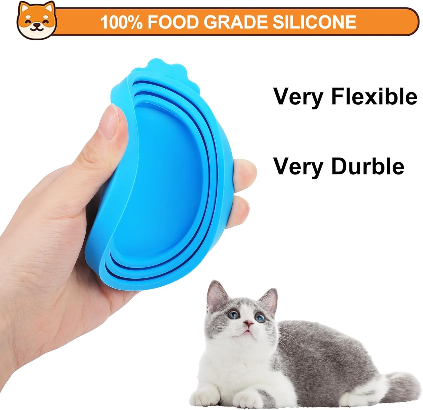 3 Pack Pet Food Can Covers, Silicone Universal Can Lids for Dog & Cat Food, BPA Free, One Fit Most Standard Size Can Lids Top Blue/Green/Pink