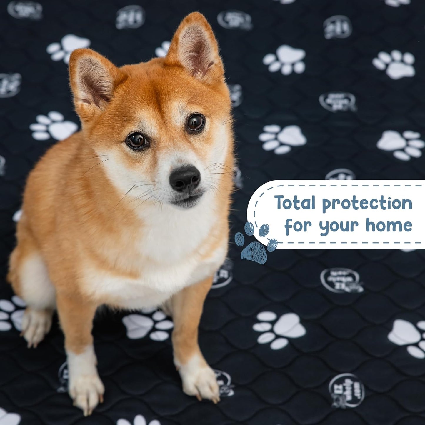 EZwhelp Reusable Dog Pee Pads, Washable Waterproof Mats for Dog Potty Training or Whelping Pads, 48x60 Inch, 2 Pack