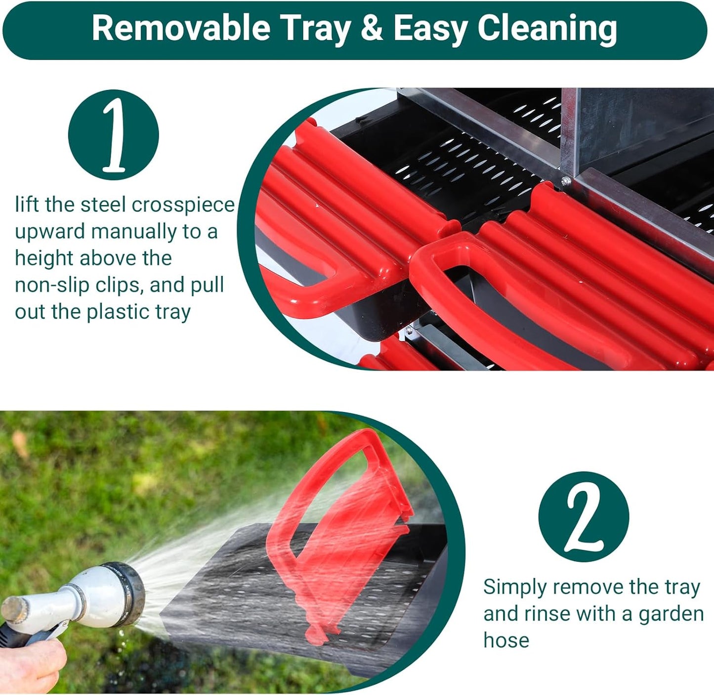 Nesting Boxes for Chickens, Chickens Laying Boxes for Chicken Coop, 6 Compartments Chicken Nesting Boxes, with Removable Tray, Easy Cleaning, for Hens Outdoor Chicken Coop Farm Yard, Red