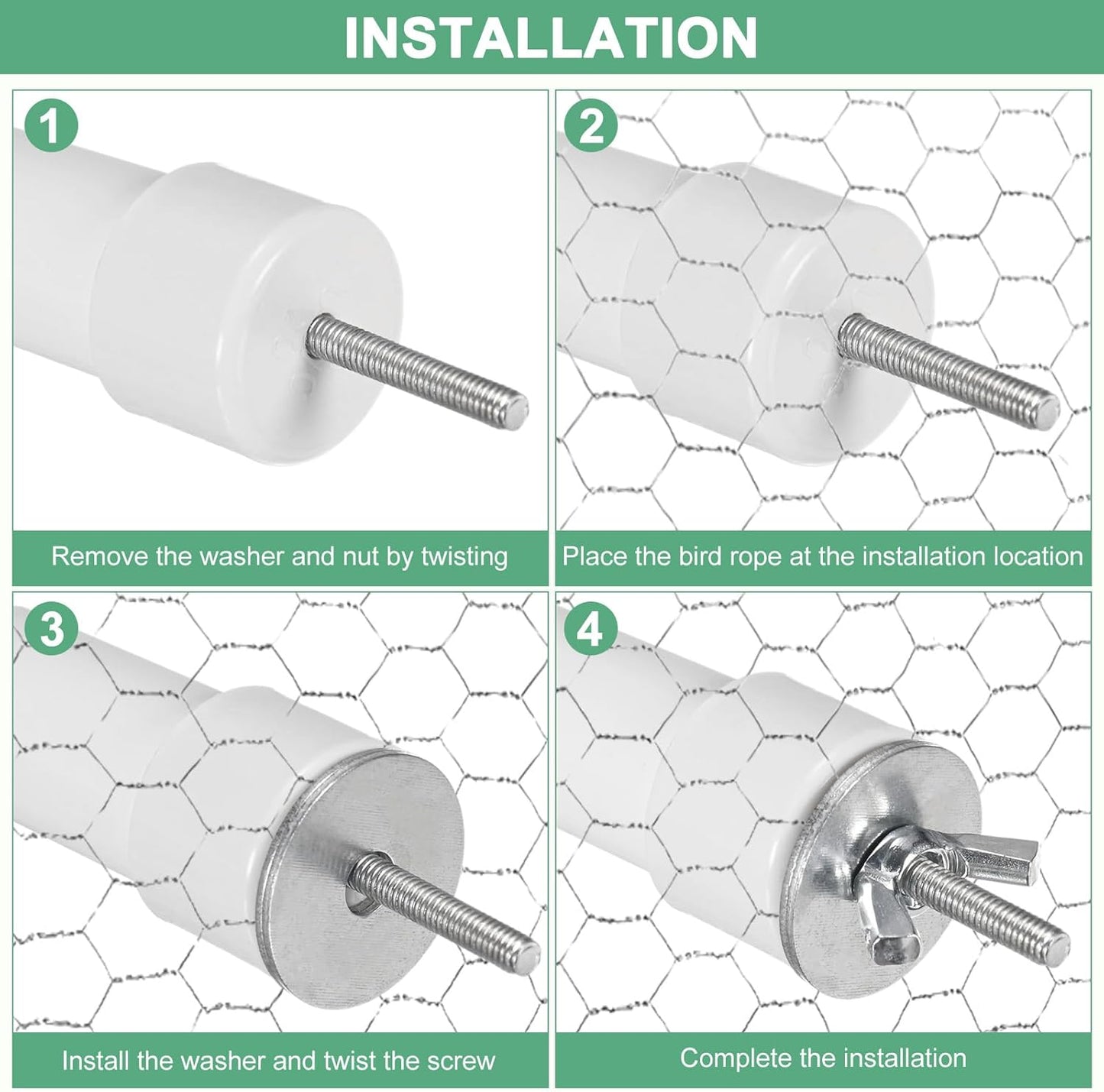 2-Pack Rope Perches for Bird Cages, 23.6 in Length Comfort Grip Flexible Rope Perch Beak & Paw Grinding for Parrots/Cockatiels/Parakeets, Bird Platform Sand [Pink Cyan]