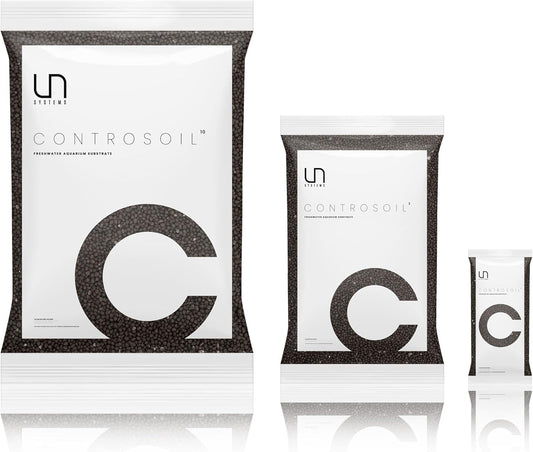 Ultum Nature Systems Controsoil - Freshwater Aqua Soil Substrate for Fish, Shrimp, Live Plant Propagation and Aquascaping - 6.8pH Low Ammonia, Volcanic Ash - Black, Fine (10 Liter | 20LB)