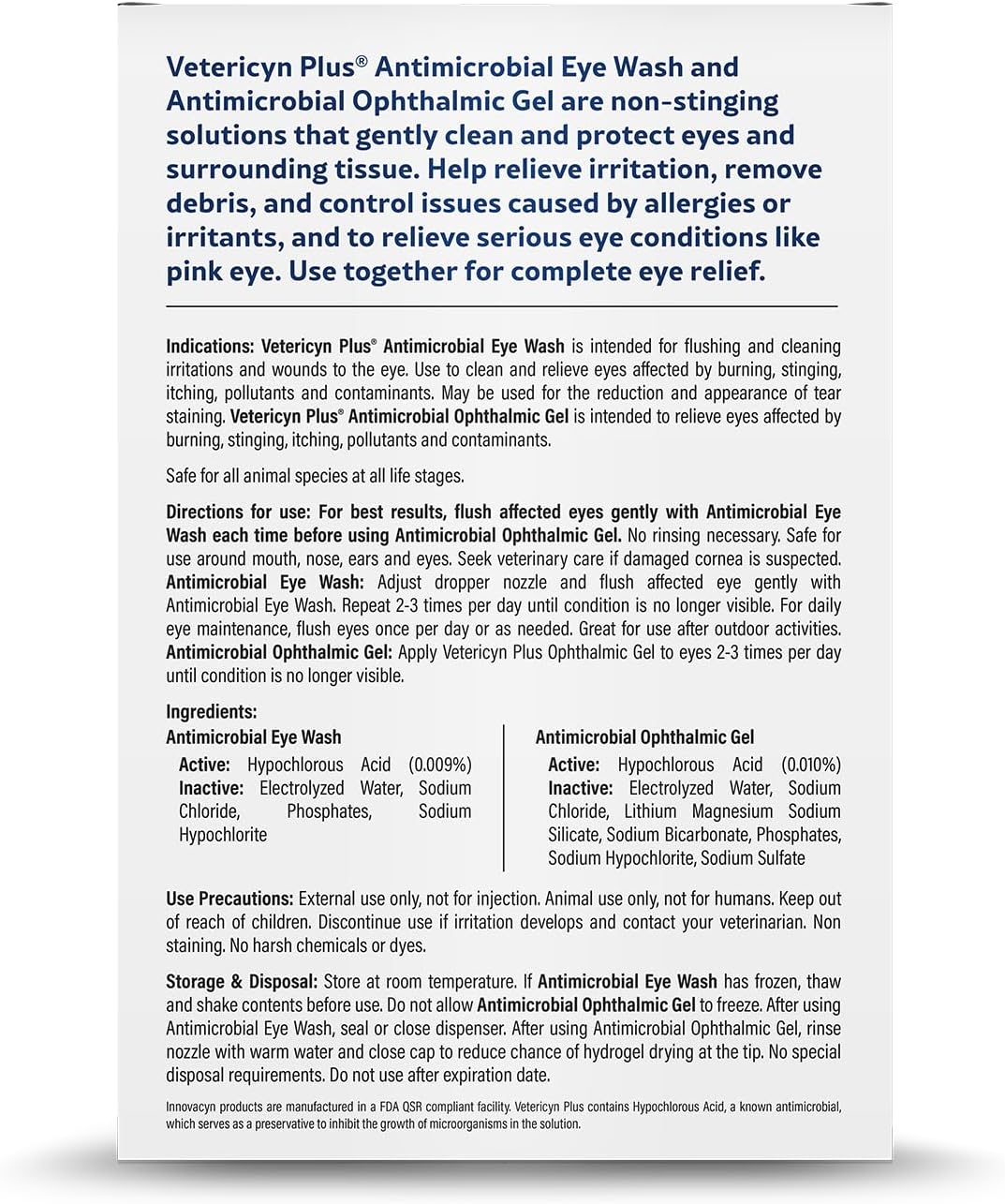 Vetericyn Plus Dog and Cat Eye Care | Flush and Soothe Eye Irritations, Dog Tear Stain Cleaner, Safe for All Animals. (Eye Care Kit)