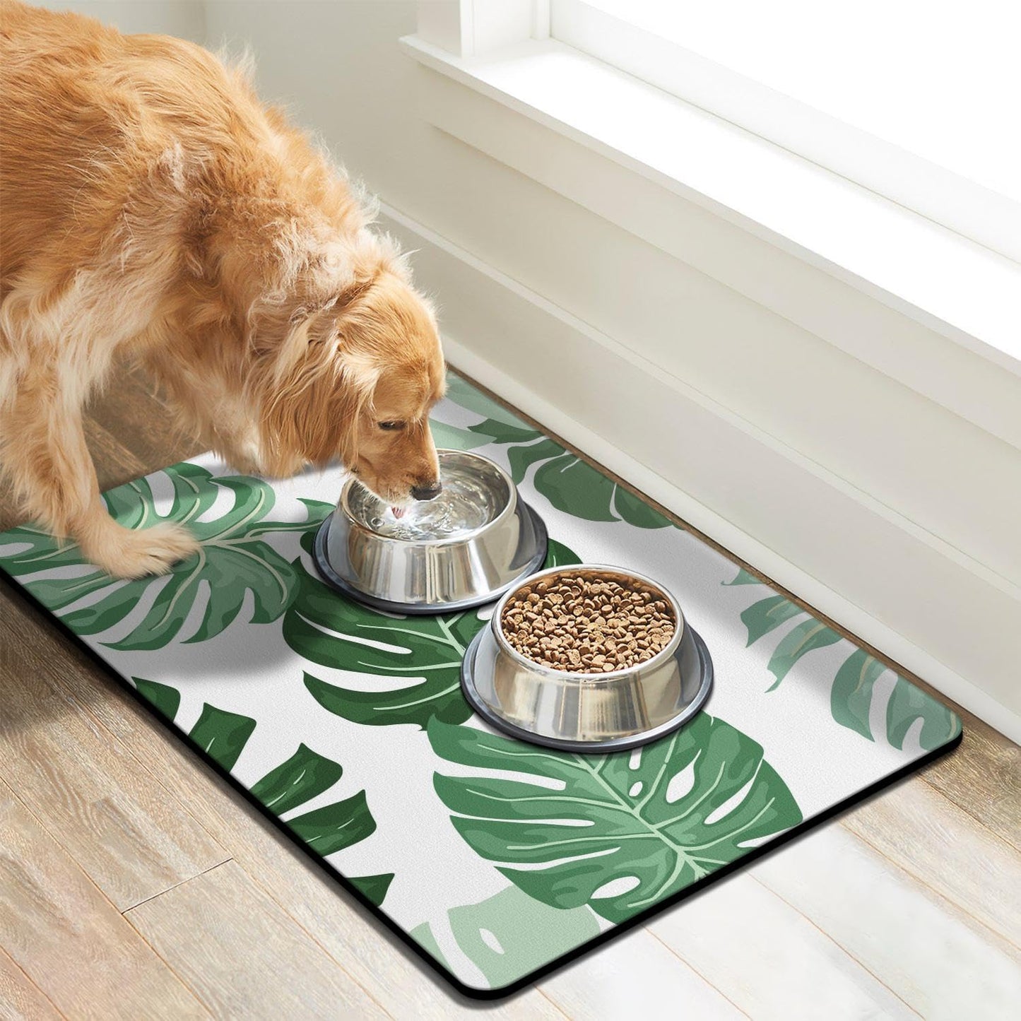Dog Food Mat for Floors, Absorbent Bowl Mat for Water Dispenser, Quick Dry Cat Food Pet Supplies
