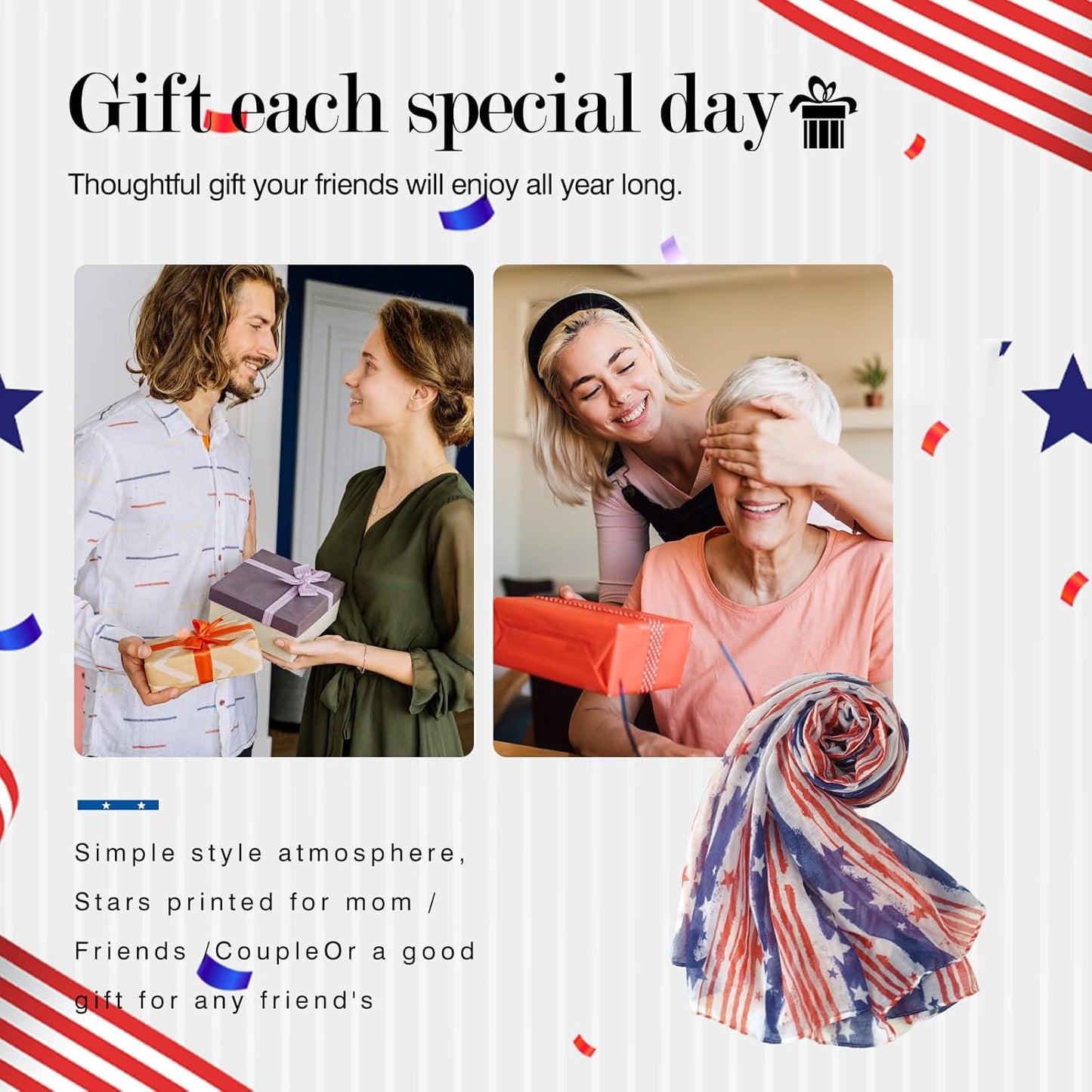 E-Clover Fashion Scarf for Women Lightweight Scarves Shawl Wrap for Spring/Summer Winter