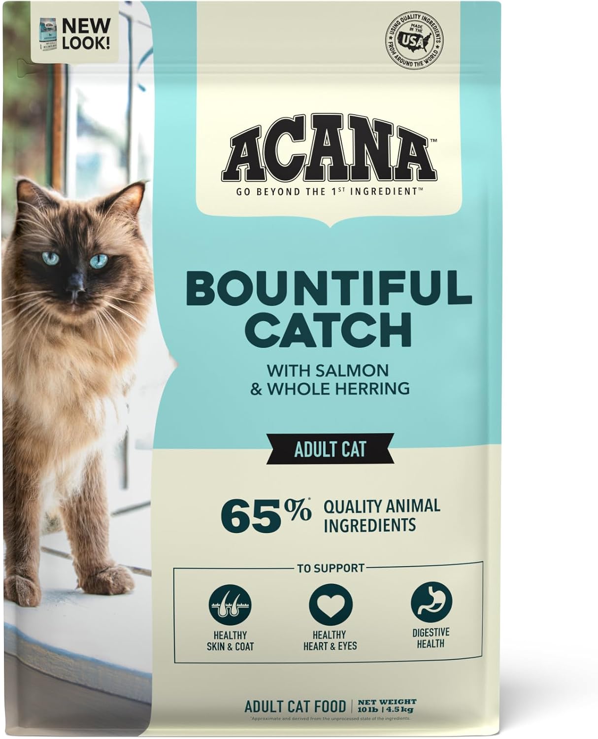 ACANA Dry Cat Food Bountiful Catch Salmon Catfish and Herring 10lb Bag