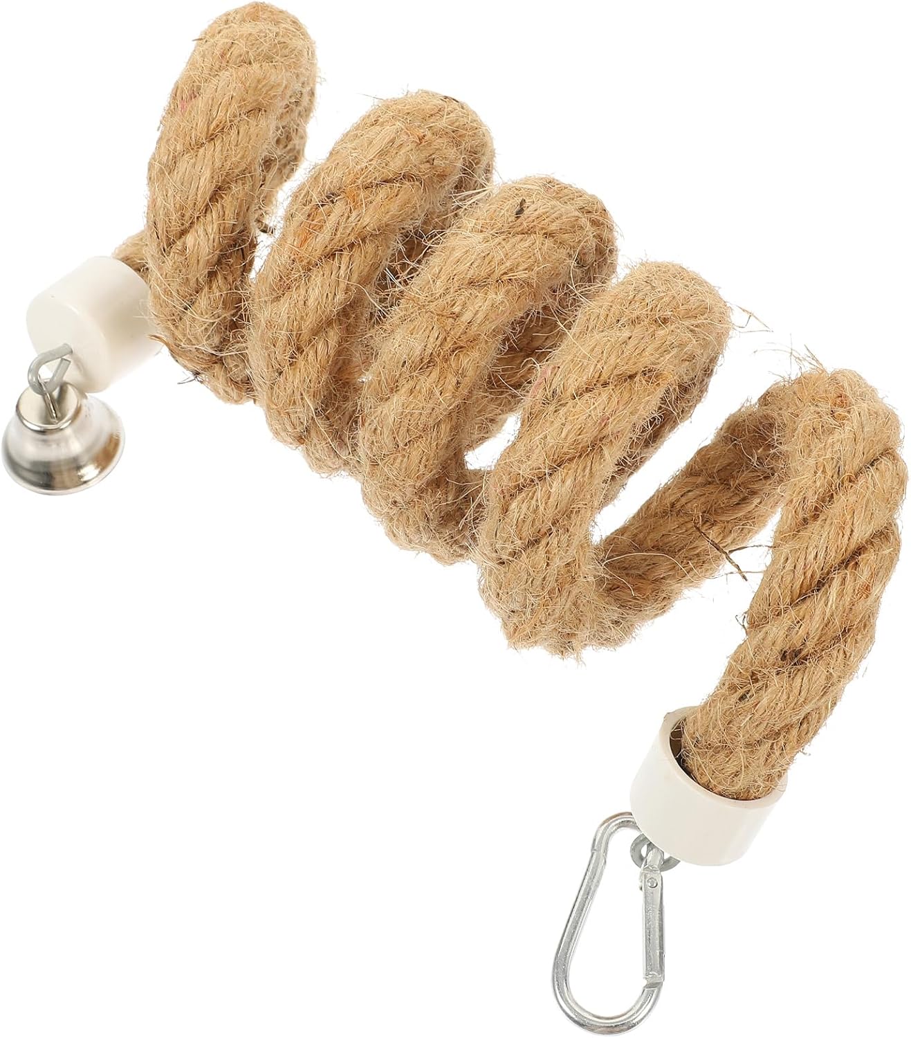 Parrot Toys Bird Spiral Rope Perch Jute Parrot Swing Climbing Standing Toys Chewing Toys Bungee Bird Toys 1m Parakeet Toys