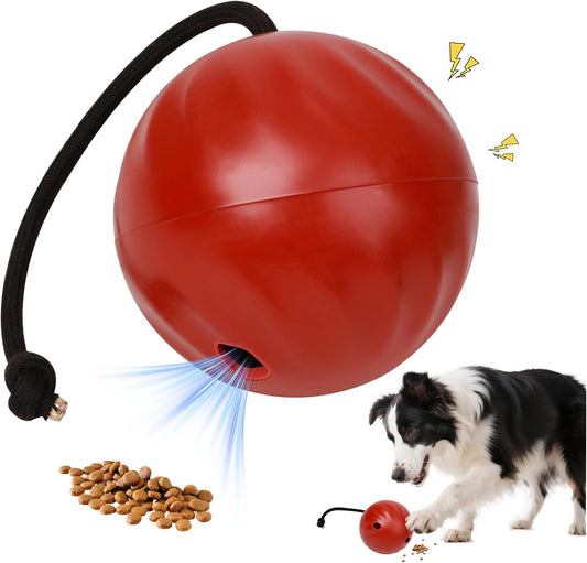 Pet Prime Dog Treat Ball Interactive Squeaky Rolling Treat Dispensing Toys Dog Food Puzzle Slow Feeder Ball Mental Stimulation Enrichment Toys for Small,Medium,Large Breeds