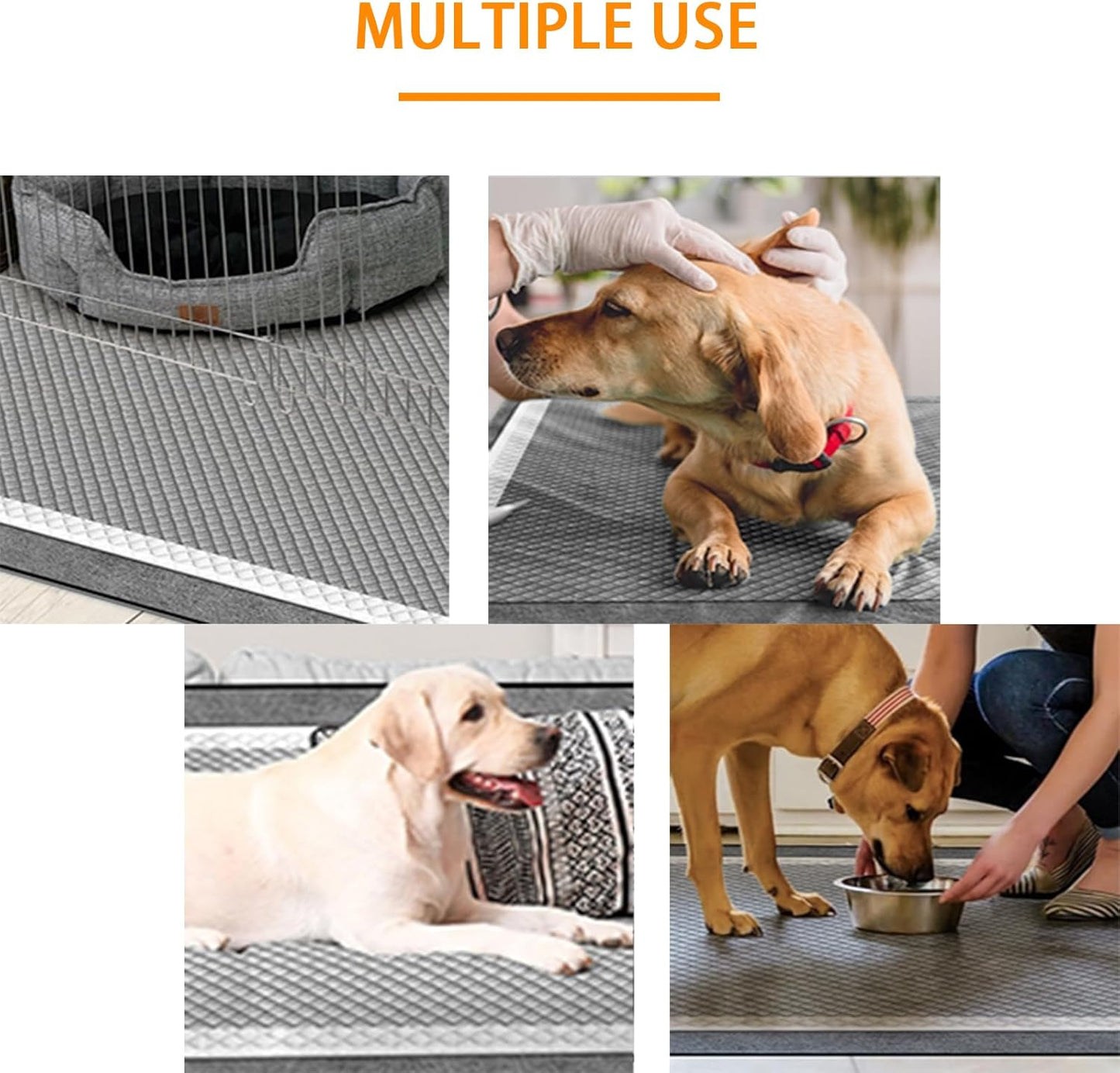 Dog and Puppy Pee Pads 50 Count, 23'' x 30'' Charcoal Odor-Control Puppy Pads with Leak-Proof Quick-Dry Design, Pet Training Pads for Potty Training Strong Absorbency