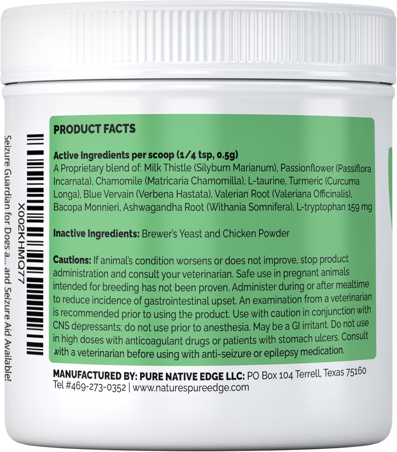 Nervous System Support and Calming Aid for Dogs & Cats – Natural Relaxation Aid from an American Company with Ashwagandha, Chamomile, Valerian & More, 170g