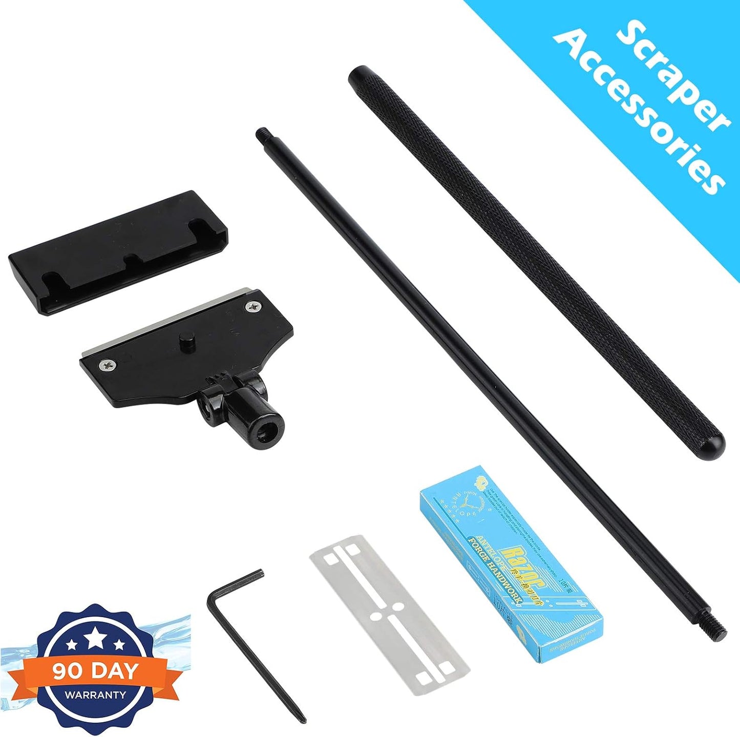 Aquarium Algae Scraper,Aquarium Glass Cleaner,Fish Tank Cleaner, Aquarium Scraper with 10 Blades.