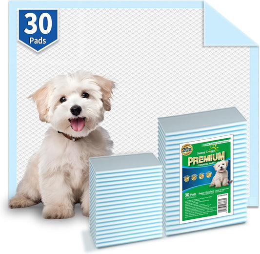 Pee Pads for Dogs, Puppy Pads Pet Training Pads Disposable Upgraded Odor Control, Potty Pads Absorbent and Leak-Proof Dog Housebreaking & Puppy Supplies (22"x22"/30 Count)