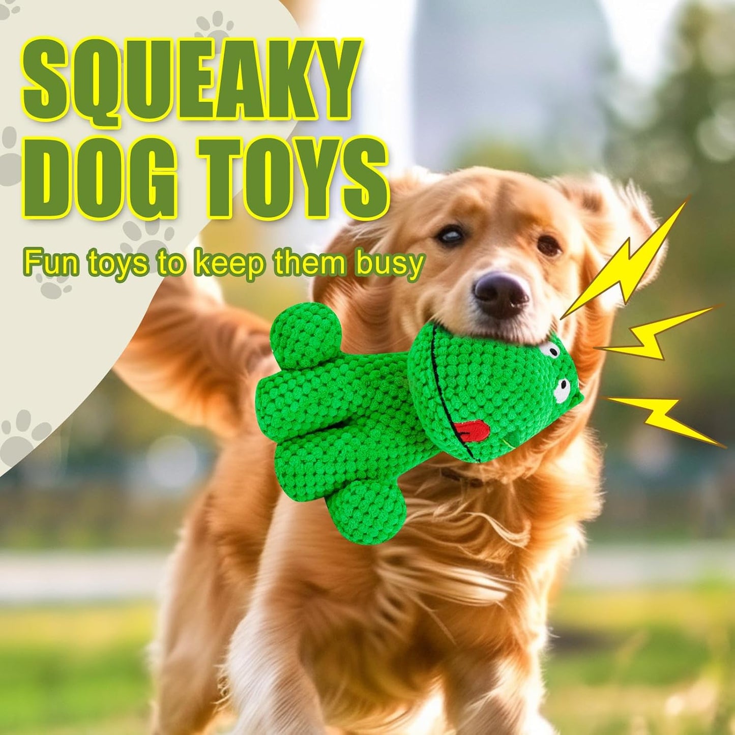 Plush Dog Toys for Large Dogs, Squeaky Dog Toys to Keep Them Busy, Tough Chew Toys for Dogs, Interactive Stuffed Dog Toy for Large Medium Small Breed, Pet Toy