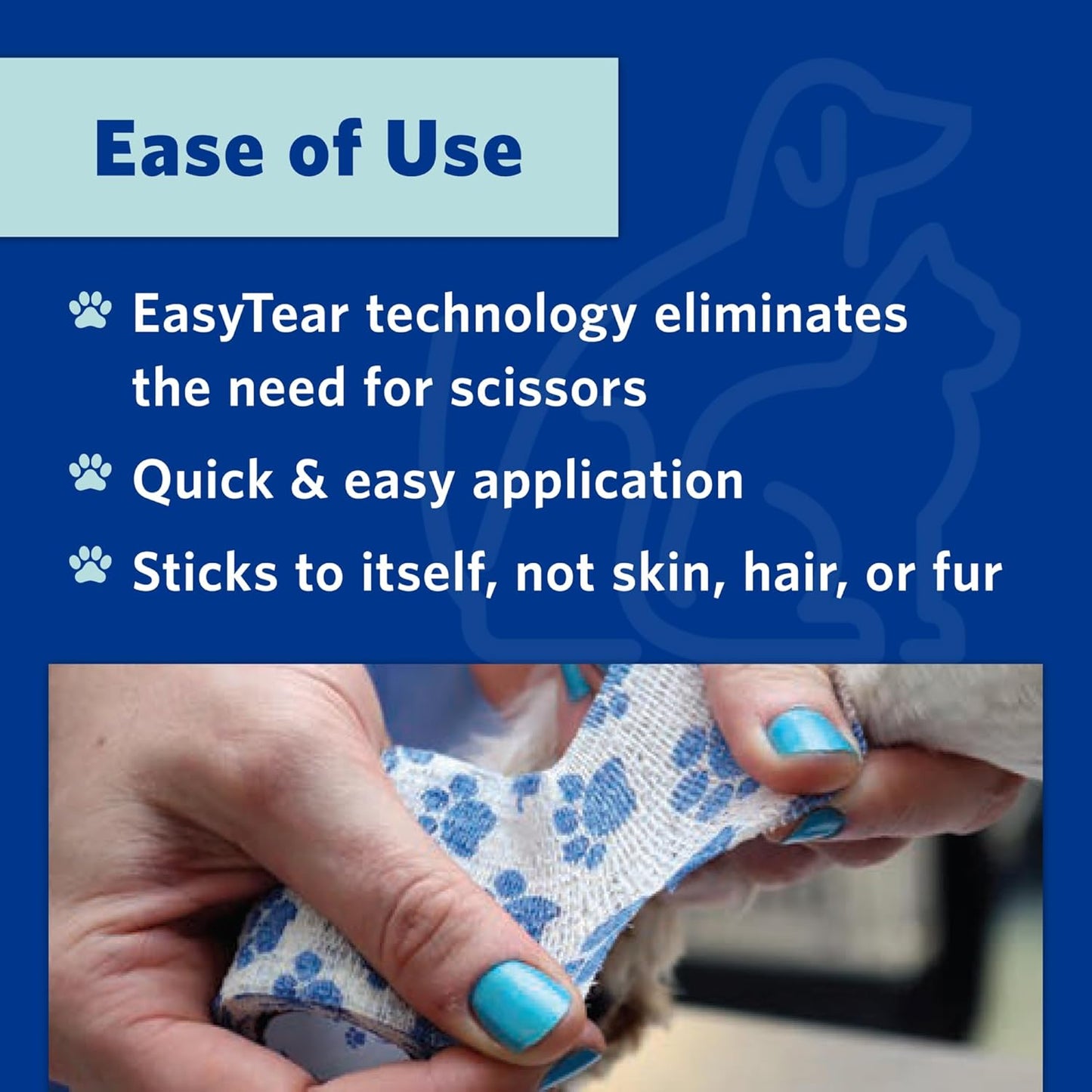 PetFlex Pet Pack – Flexible Self-Adhering Elastic Bandage for Wound Care – First Aid Wrap for Small Animals Like Dogs, Cats, and Other Pets - 2 inch, 6 Rolls