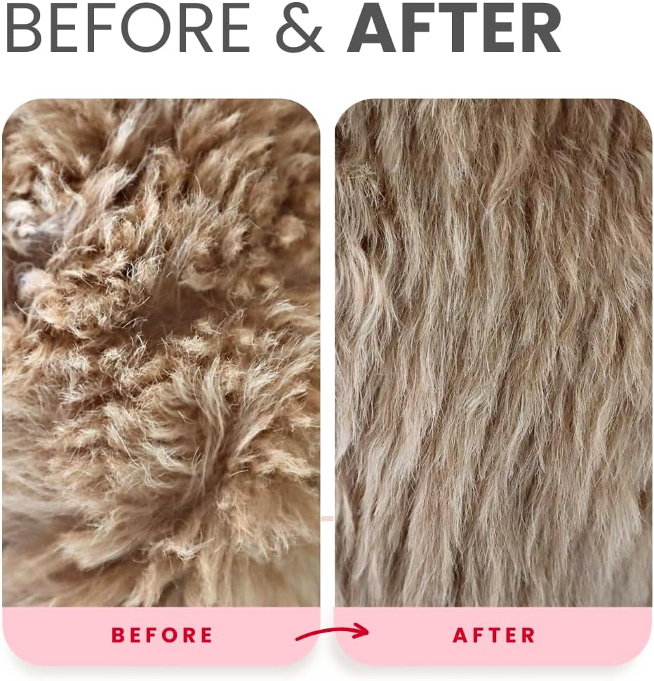 Lillian Ruff Leave-in Dog Conditioner & Detangler Spray - pH Balanced After-Bath No Rinse Hydrating Dog Conditioning Spray - Silky Shine Spray for Dry Skin, Itch Relief, Detangling & Dematting (8oz)