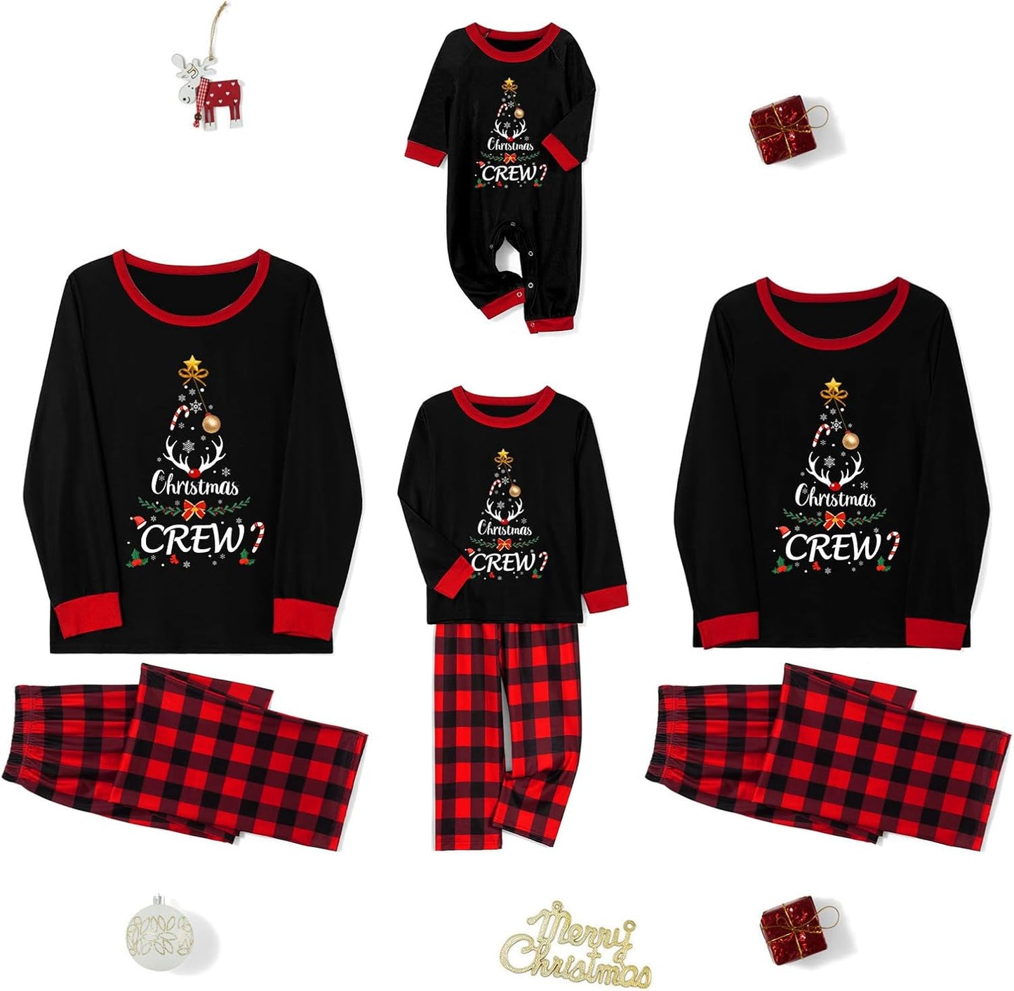 Matching Family Christmas Pajamas Set - Xmas Sleepwear PJs