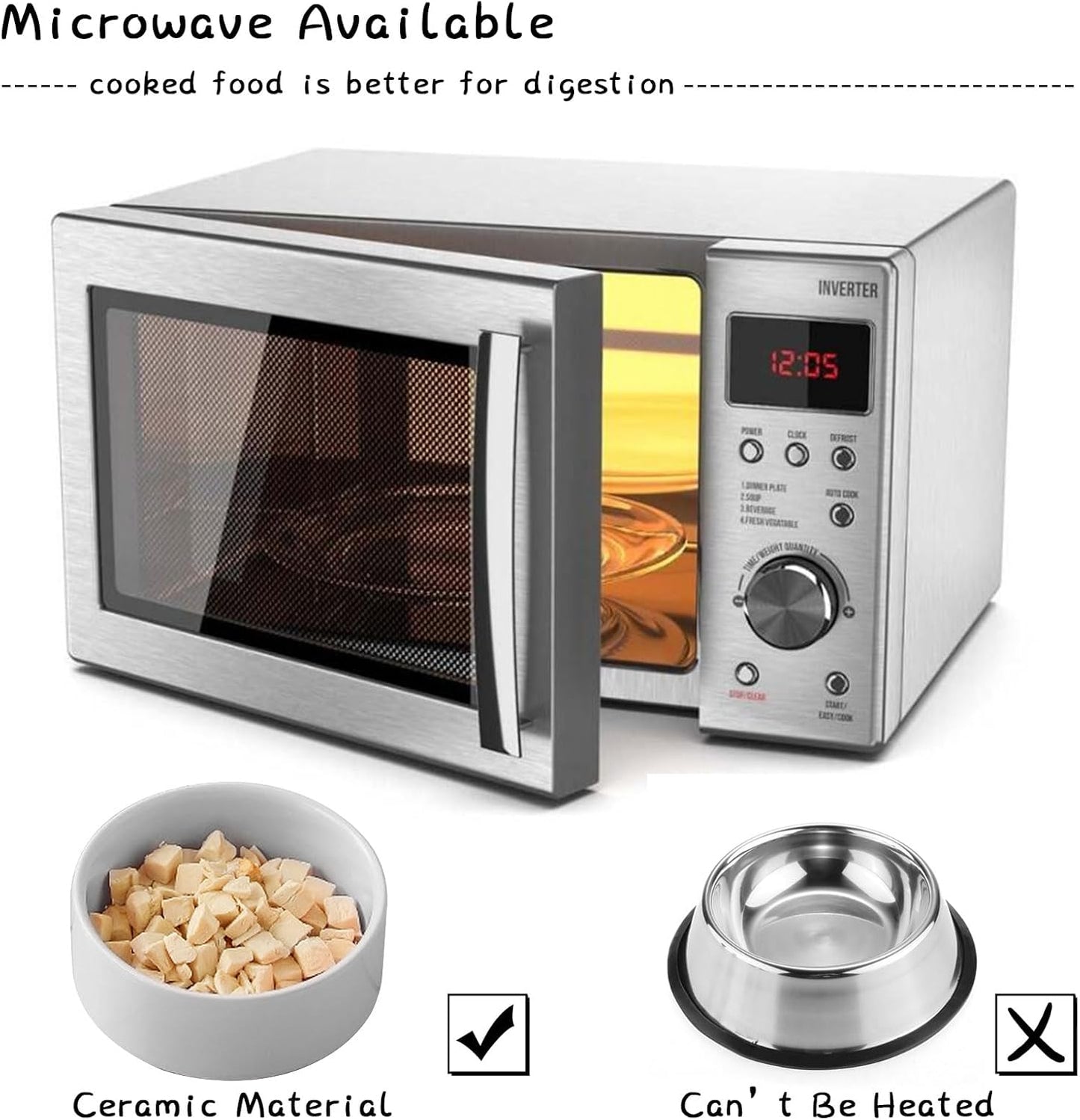 Petygooing 28 OZ Grey Elevated/Raised Ceramic Dog Bowl for Small and Medium Breeds, Dog Food Water Dish with Stand,Pet Feeding Bowl with Anti Slip Rubber for Cats Small and Medium Dogs (3.6 Cups)