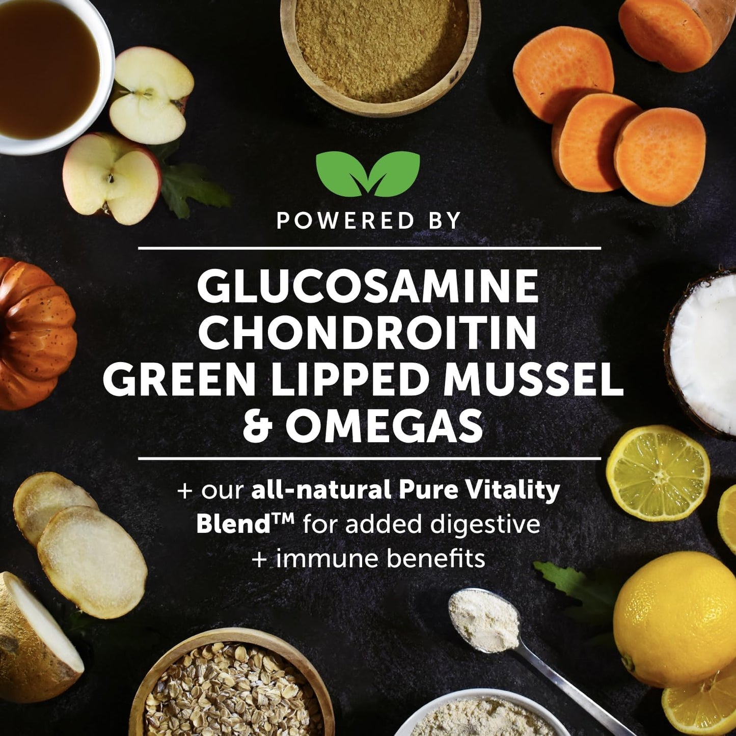 Hip & Joint Health Max Strength - Natural Joint Supplement for Dogs Chews - Glucosamine, Omega-3s, Chondroitin, Green Lipped Mussel - Help Improve Mobility, May Reduce Discomfort (90 ct)