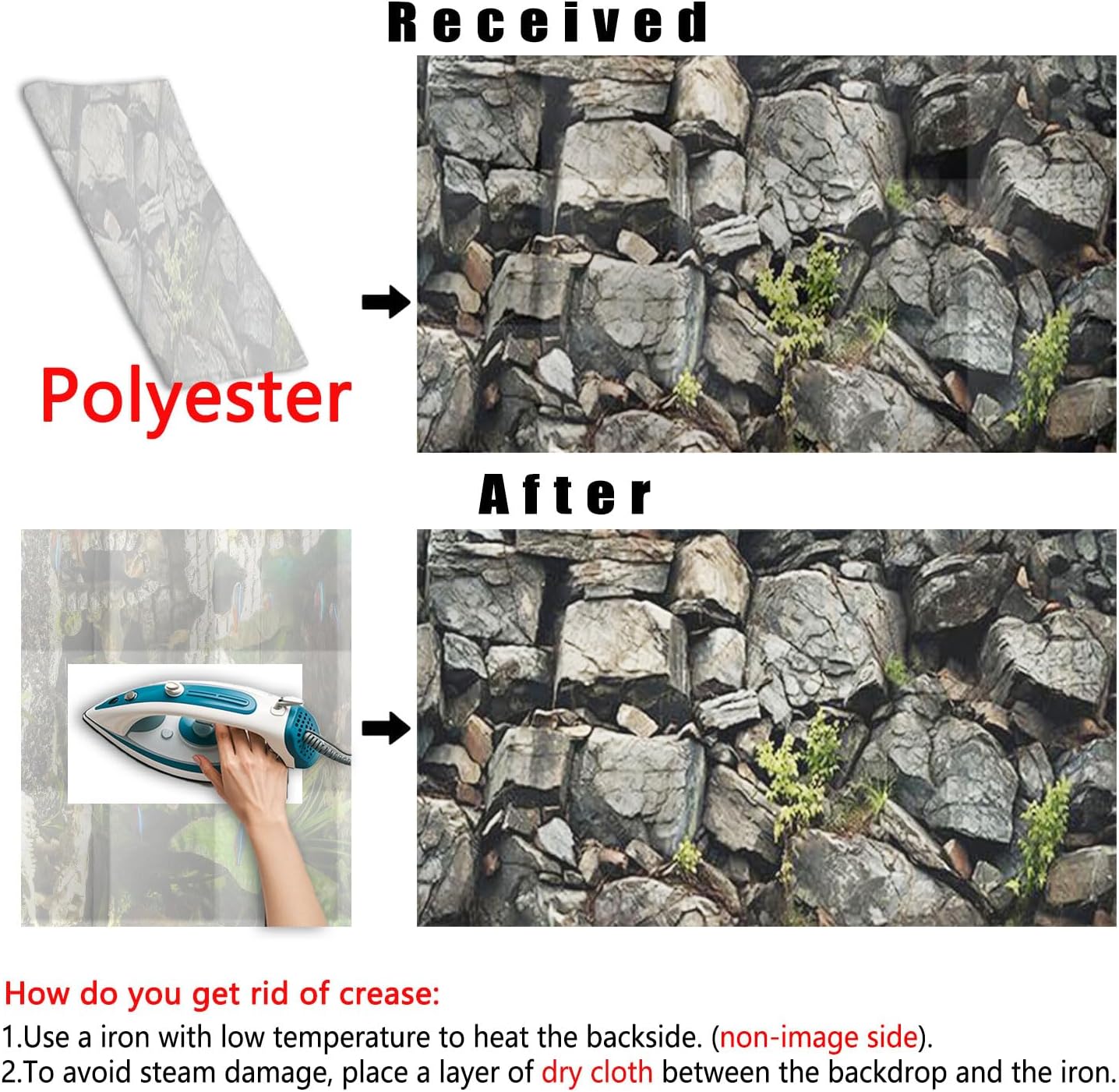 24X16IN Stone Aquarium Background, Rock Fish Tank Background, Natural Rocky Glass Terrarium Background with 8 EVA Double-Sided Tape