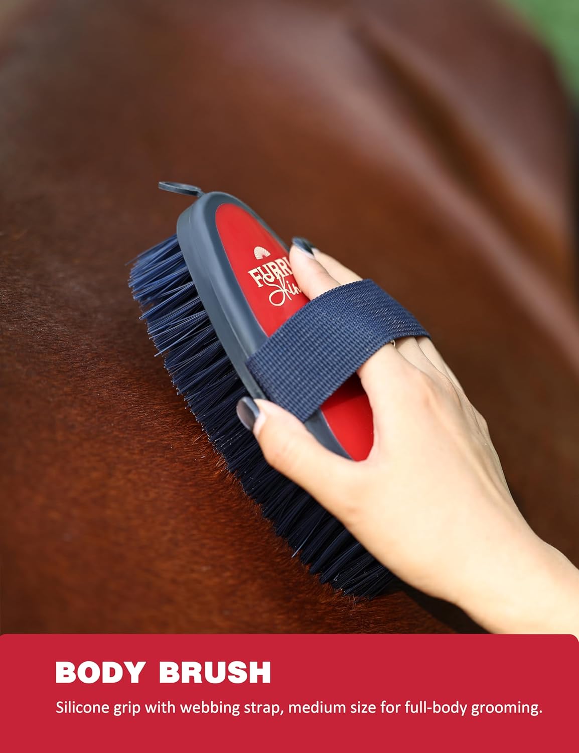 9PCS Horse Grooming Kit Curry Comb Sweat Scraper Horse Bathing Supplies Grooming Tools with Storage Bag Shadowberry