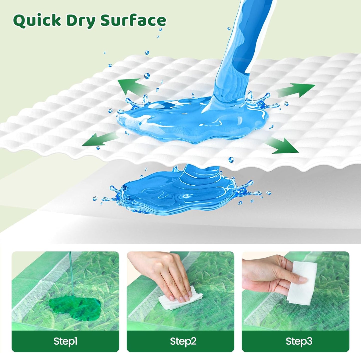 Puppy Pads XL Extra Large 28"x34" Pee Pads for Dogs Potty Training Super Absorbent & Leak-Proof Design Odor Eliminating Pee Pads for Dogs 6-Layer Standard Absorbency Dog Pee Pads(7 Counts)