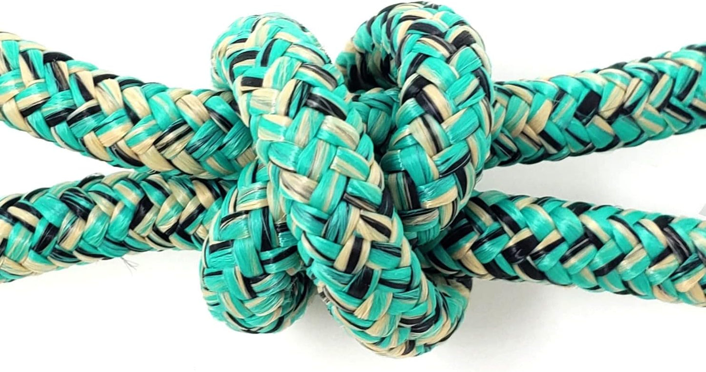 Horse Rope Training Halter - 4 Knot 1/4" Stiff Halter Cord - Used by Famous Trainers Multiple Sizes Multiple Colors