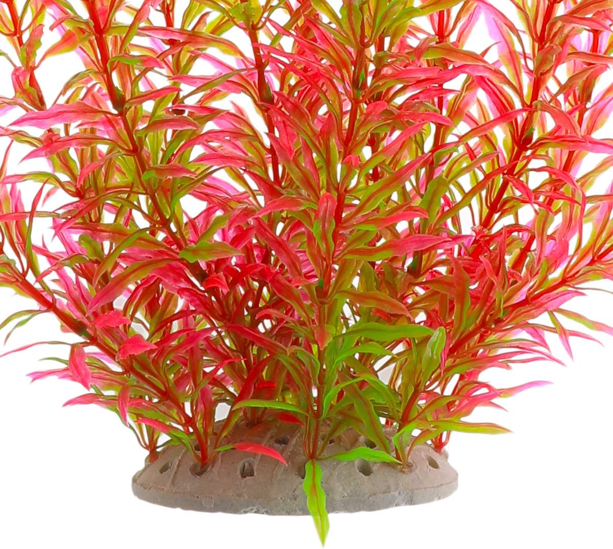 Aquarium Plastic Plants Large, Artificial Plastic Long Fish Tank Plants Decoration Ornaments Safe for All Fish 21 Inches Tall (J07 Pink)