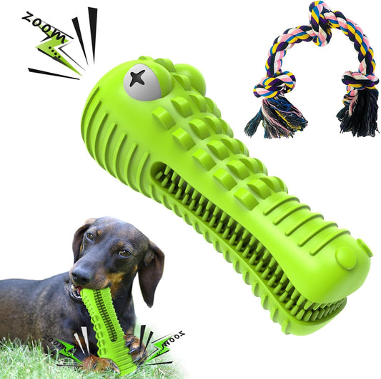 Dog Toys for Aggressive Chewers Large Medium Breed, Indestructible Dog Toothbrush Chew Toys, Squeaky Interactive Tough Extremely Durable, Dogs Toys to Keep Them Busy