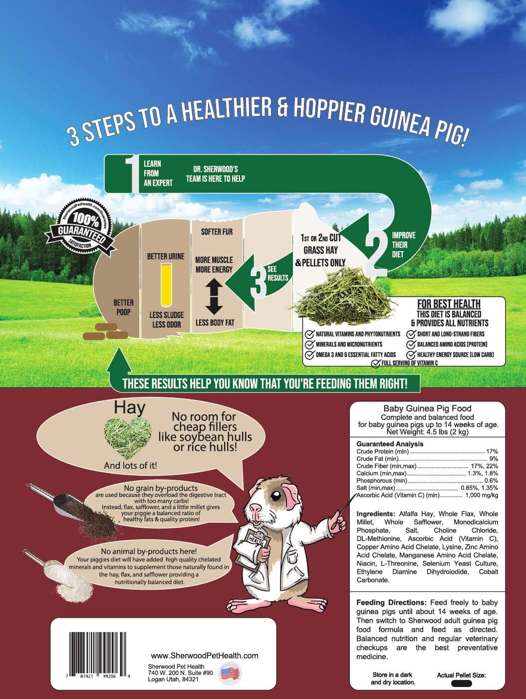 Sherwood Pet Health Baby Guinea Pig Food -4.5 lb.