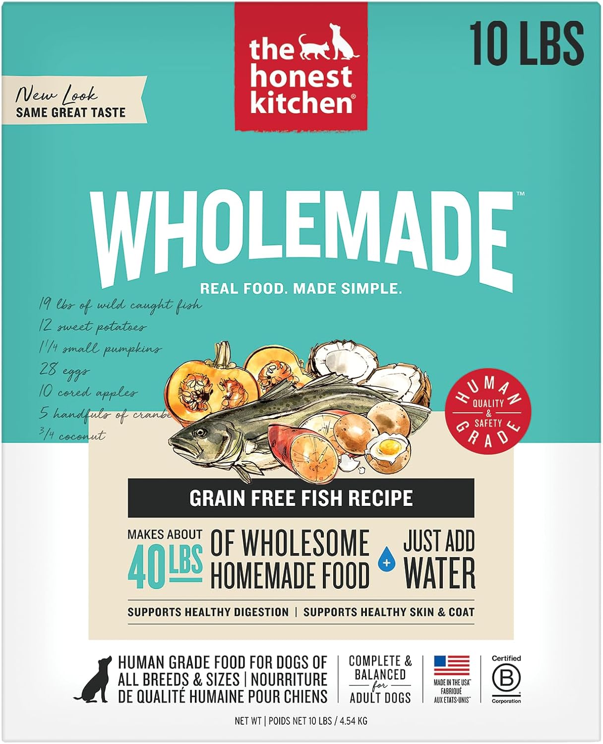 The Honest Kitchen Wholemade™ Grain Free Fish Dog Food, 10 lb Box