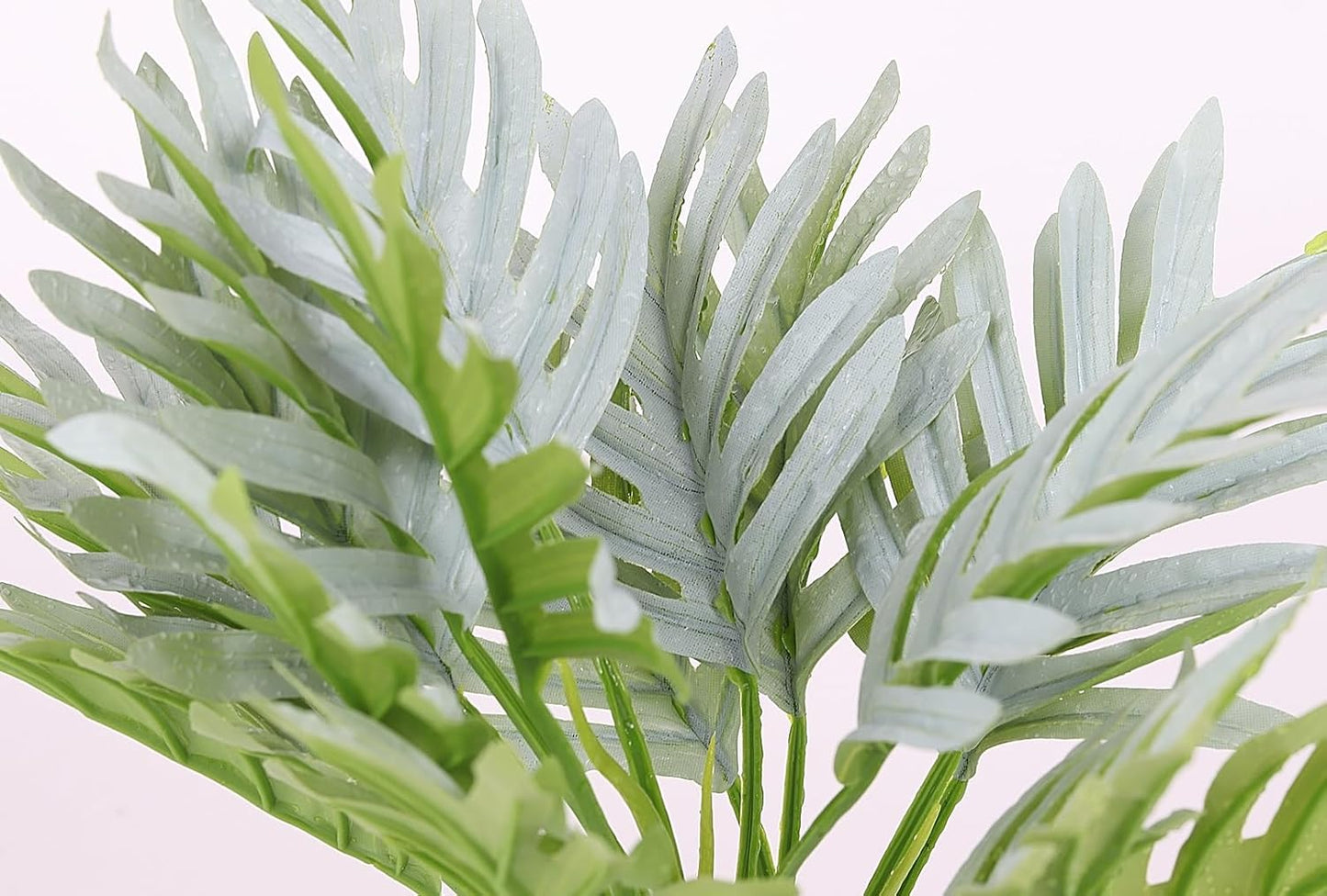 Reptile Terrarium Plants, Bearded Dragon Tank Decor Accessories for Ball Python Leopard Gecko Tree Frog Tarantula Lizard Corn Snake Tortoise Chameleon Crested Gecko - Fake Cycas White