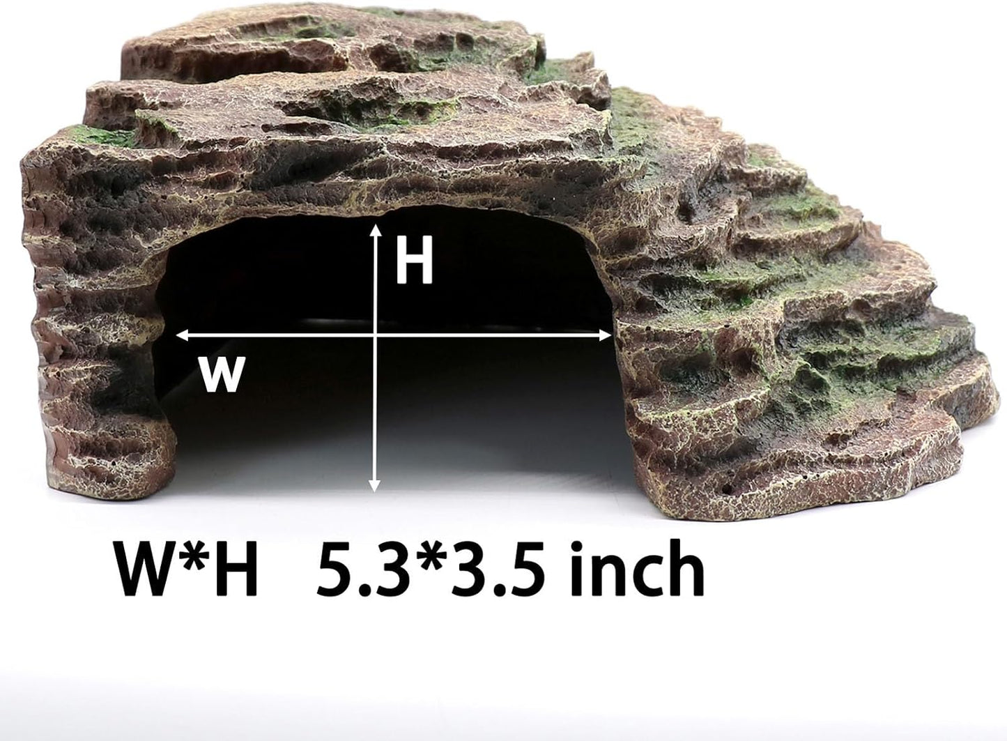 Large Reptile Hide Shale Scape Step Ledge, Reptile Cave Hideout, Bearded Dragons Accessories, Basking Rocks for Bearded