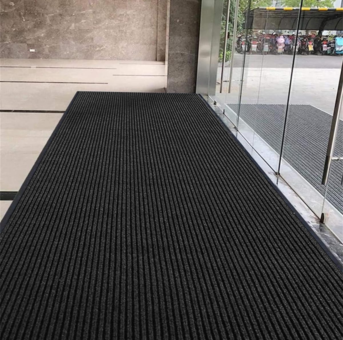 Door Floor Mat Commercial Grade Large Size 4' x 6'Heavy Duty Tough Entry Collection Slip Skid Entrance Mat with Rubber Backing Low Profile and Easy to Clean Indoor Outdoor Rug