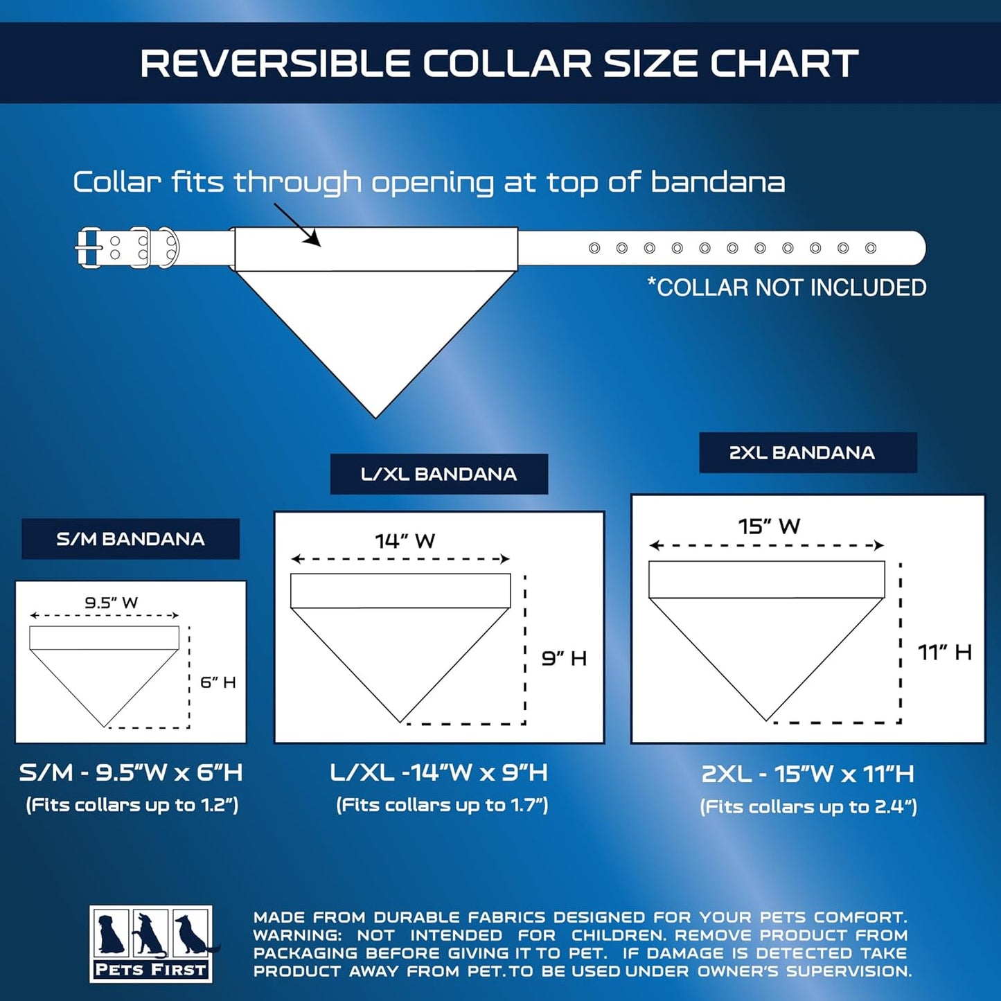 Pets First Collegiate Pet Accessories, Reversible Bandana, Kentucky Wildcats Size XX-Large