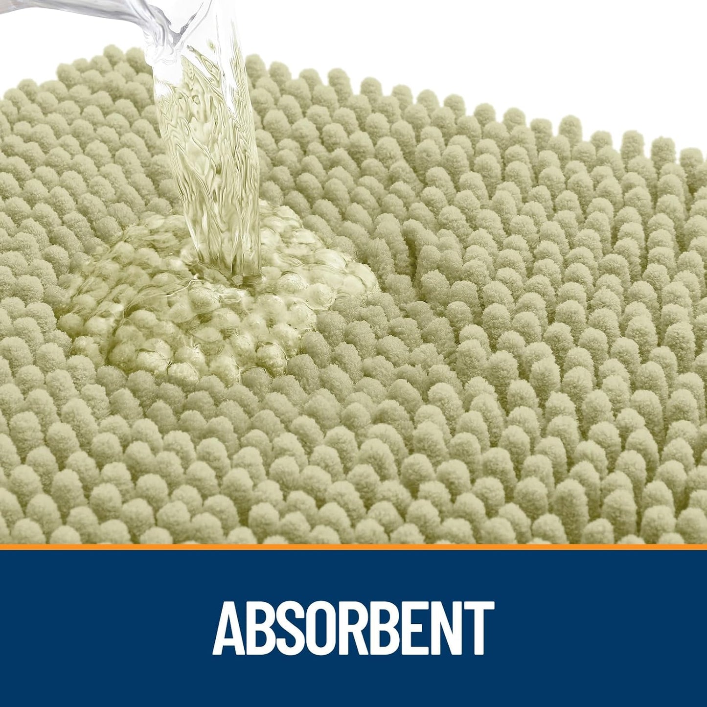 OLANLY Dog Door Mat for Muddy Paws 36x24, Absorbs Moisture and Dirt, Absorbent Non-Slip Washable Doormat, Quick Dry Chenille Mud Mat for Dogs, Entry Indoor Entryway Carpet for Inside Floor, Vanilla