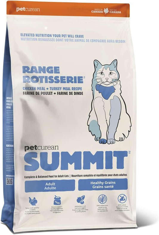 Range Rotisserie, Dry Cat Food, Chicken Meal and Turkey Meal Adult Recipe with Grains, 3 lb Bag
