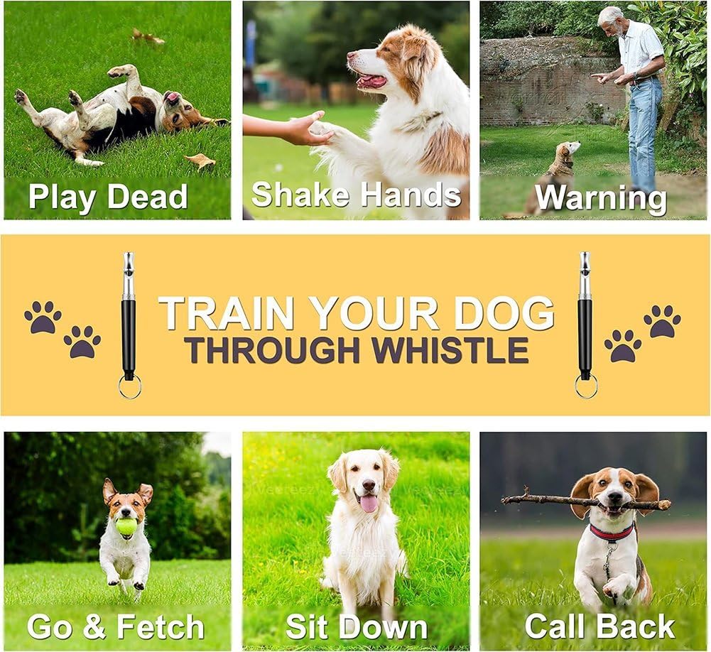 2 Pack Ultrasonic Dog Whistles - Stop Dog Barking, Professional Silent Recall Training Whistle, Ultra-Wide Frequency for All Dog Breeds