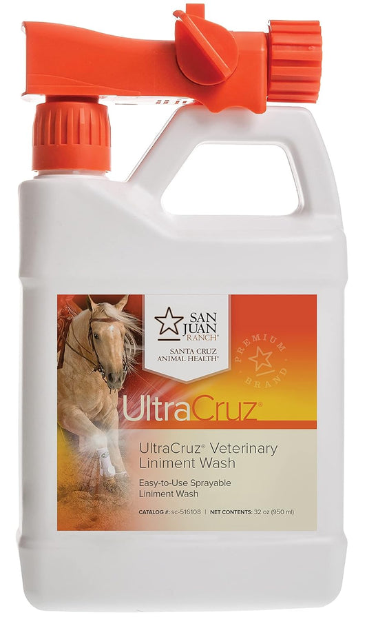 UltraCruz® Veterinary Liniment Wash for Horses, 32 oz with Travel Sprayer