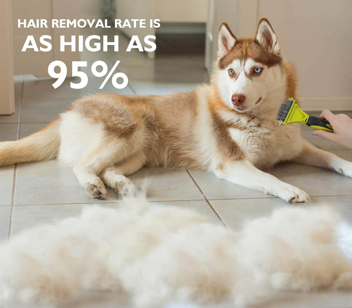 Pecute Pet Dematting Tool 2 Pack - Double Sided Undercoat Rake & Dematting Comb for Detangling Matted or Knotted Undercoat Hair, Great for Medium or Long-haired Dogs & Cats