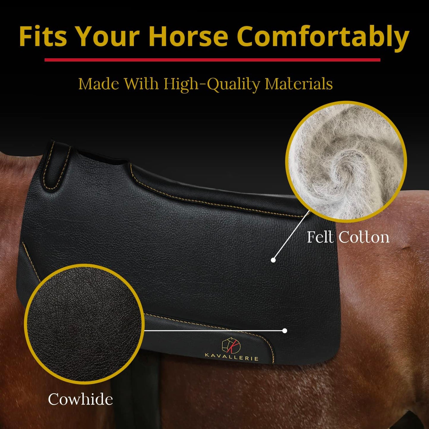 Kavallerie All-Purpose Saddle Pad with Quilted Anti-Slip Padding and Breathable Mesh Fabric for Maximum Airflow and Comfort, Works for English