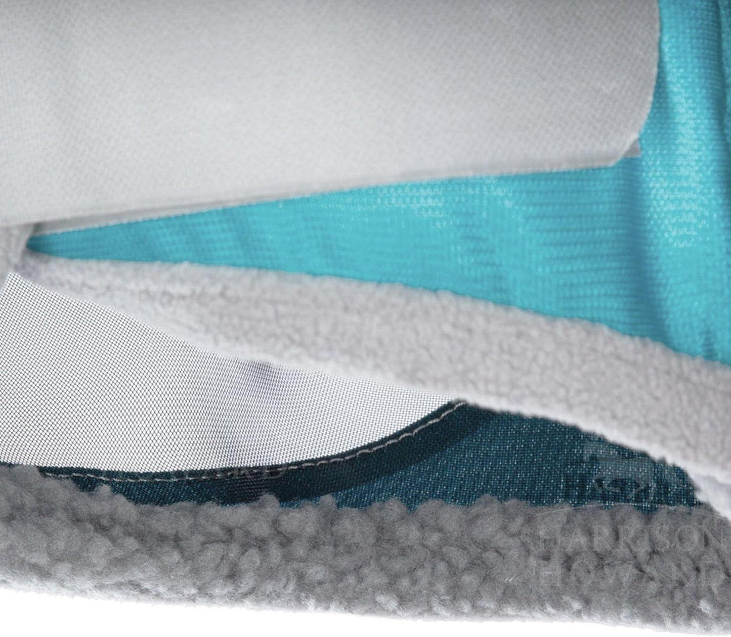 Harrison Howard CareMaster Pro Luminous Horse Fly Mask Large Eye Space Standard with Ears UV Protection for Horse Summer Mint M Cob