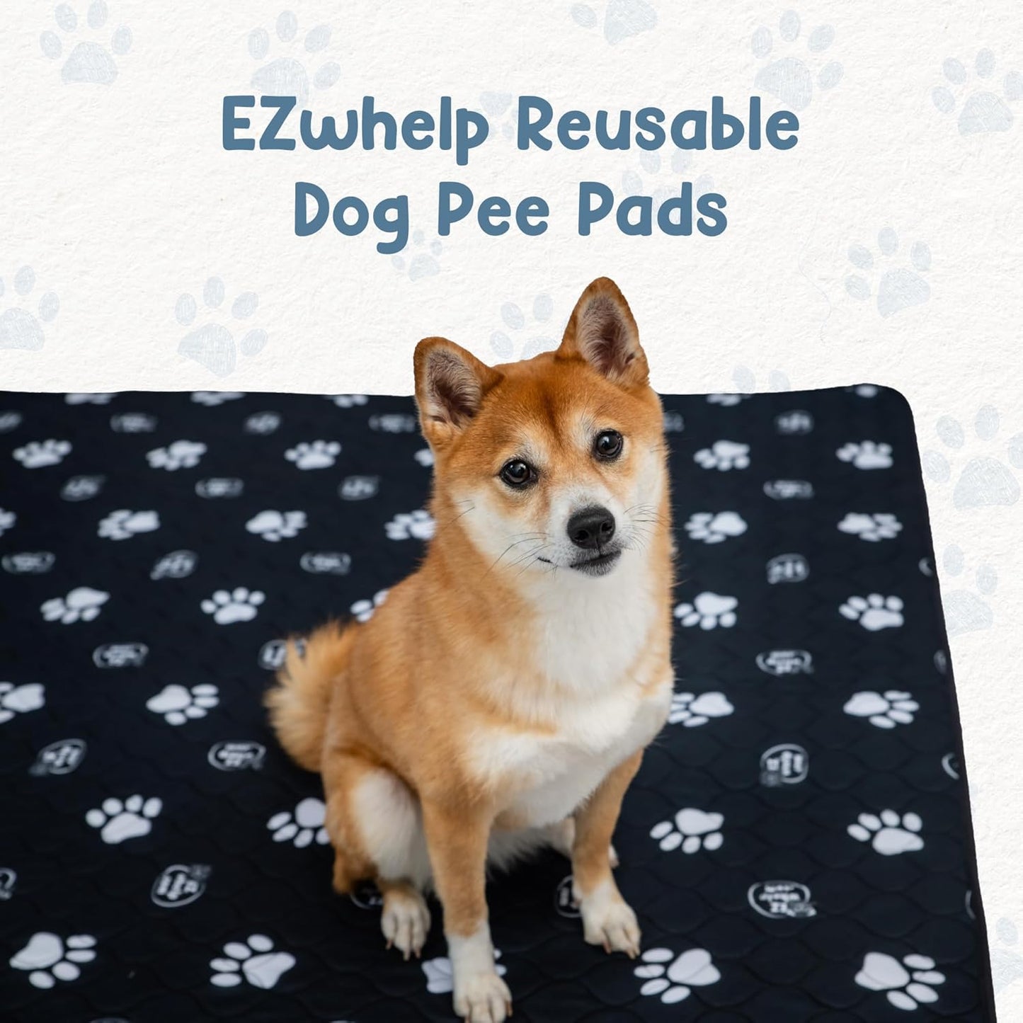 EZwhelp Reusable Dog Pee Pads, Washable Waterproof Mats for Dog Potty Training or Whelping Pads, 48x72 Inch, 2 Pack