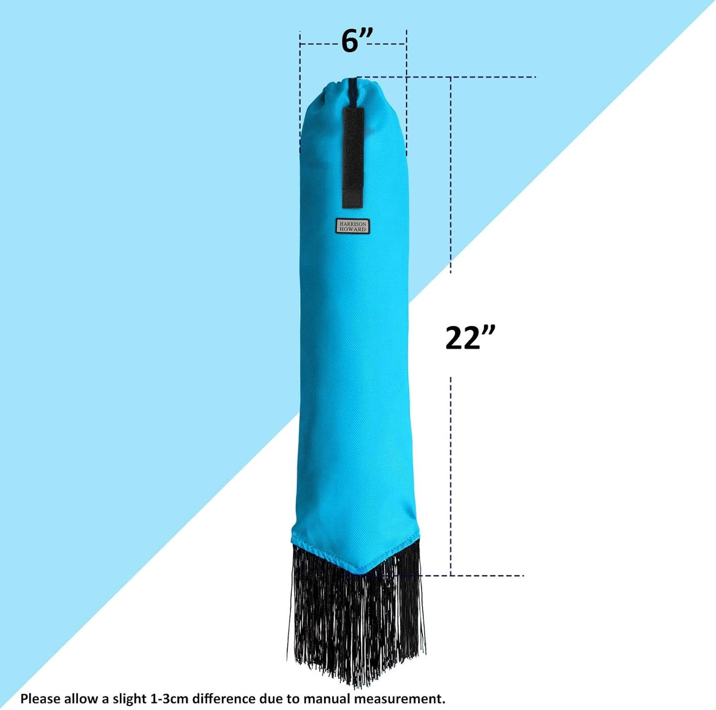 Harrison Howard Smooth Lightweight Adjustable Fastener Nylon Horse Tail Bag with Fringe