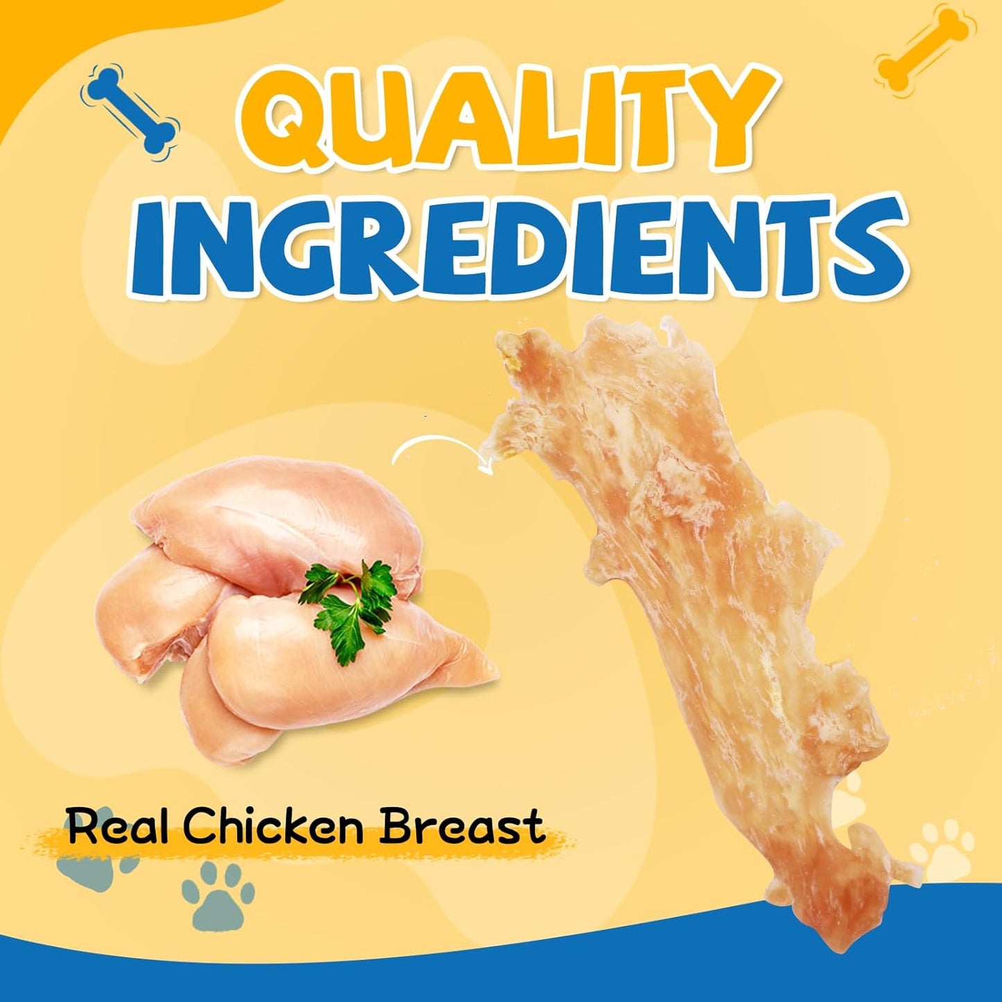 gazeupon Chicken Jerky Dog Treat,Training Treats for Dogs w/Glucosamine Chondroitin, High Protein, Made with Real Chicken