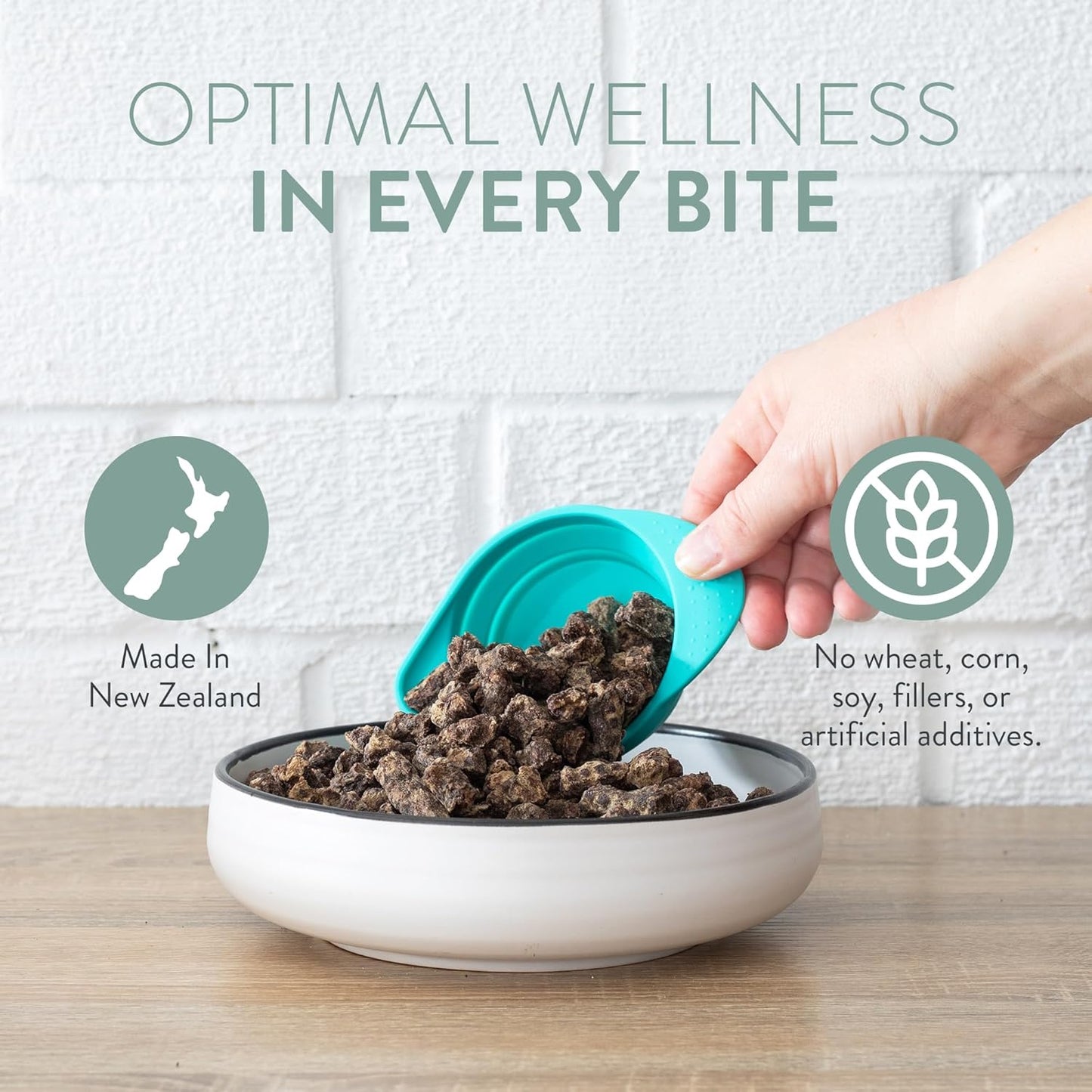 Meow e - Chicken & King Salmon Recipe, Dry Cat Food Use as a Complete Diet, Topper, Mixer, or as Cat Training Treats, All Life Stages, 3.5 oz