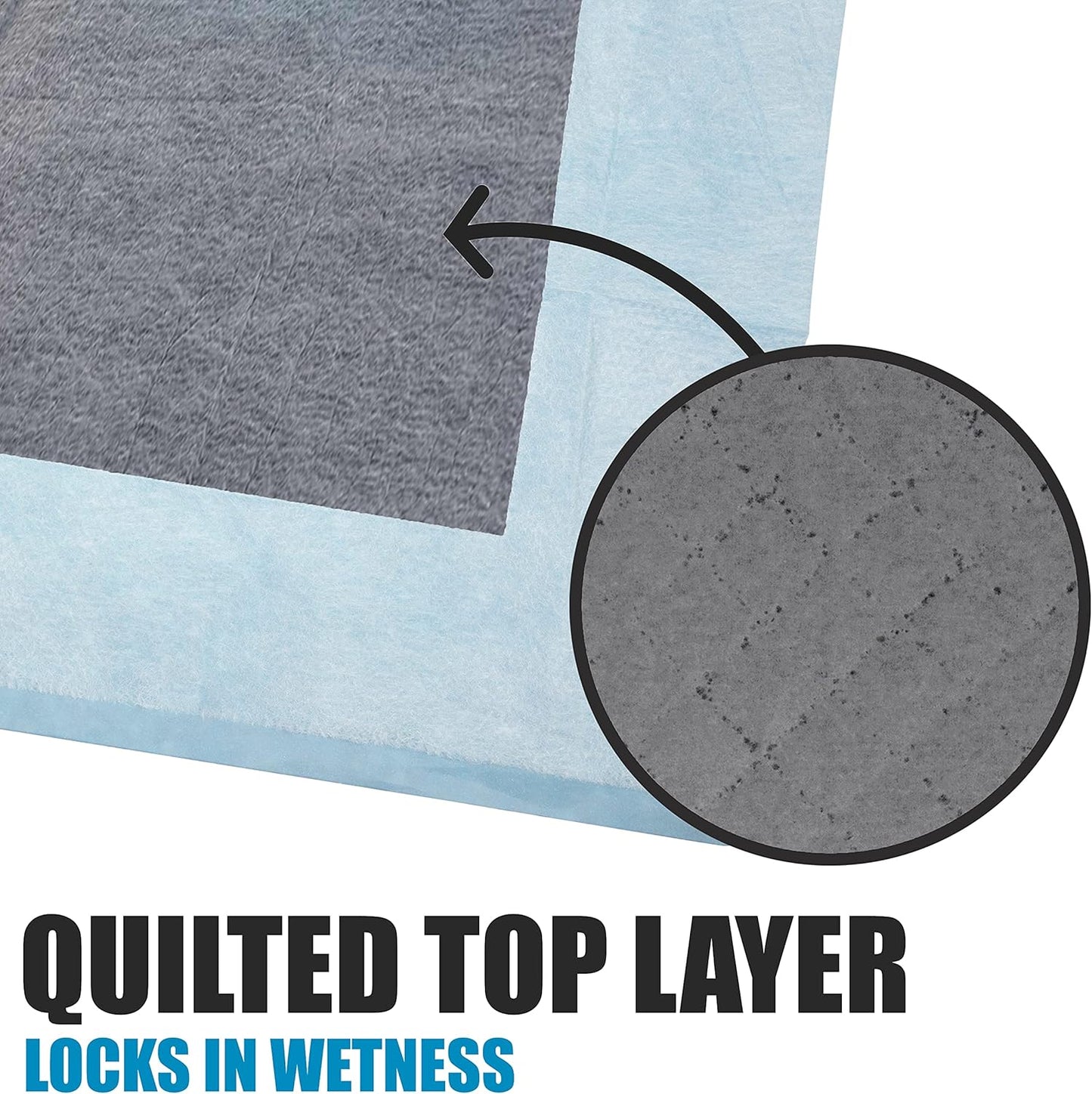 BV Charcoal Puppy Pads XL 320 Count 28"x34" - Leak-Proof Pee Pads for Dogs with 6-Layer Absorbent Design & Built-in Attractant - Dog Pad Extra Large with Charcoal for Odor Control - for Large Dogs