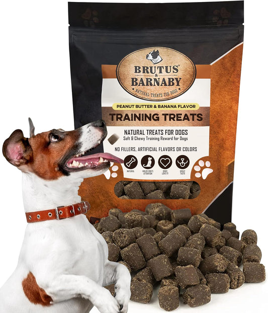 Training Treats for Dogs - Peanut Butter & Banana - All-Natural Healthy Low Calorie Vegan Treat - Great to Use for Rewards in Training Your Puppy Or Dog