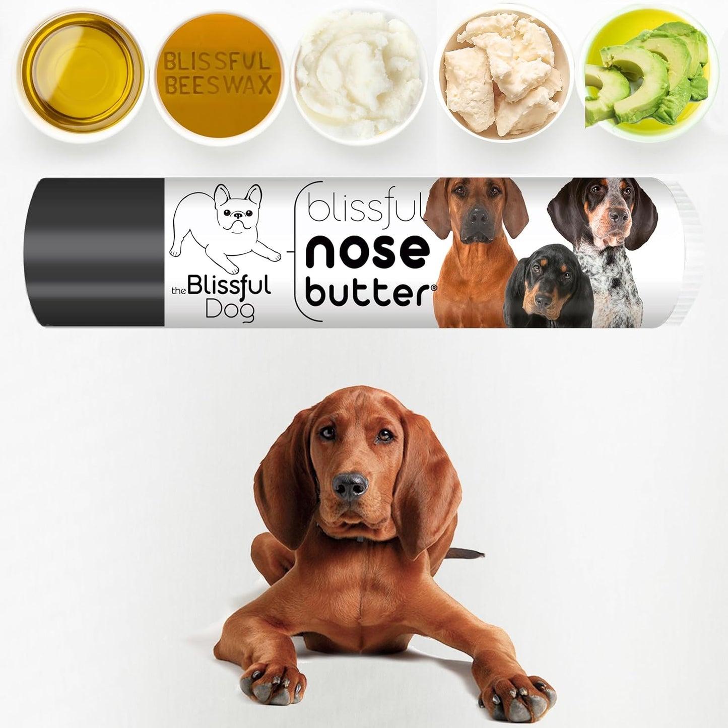 The Blissful Dog Coonhound Unscented Nose Butter, 0.15-Ounce,UNSC-COONHOUND-15oz